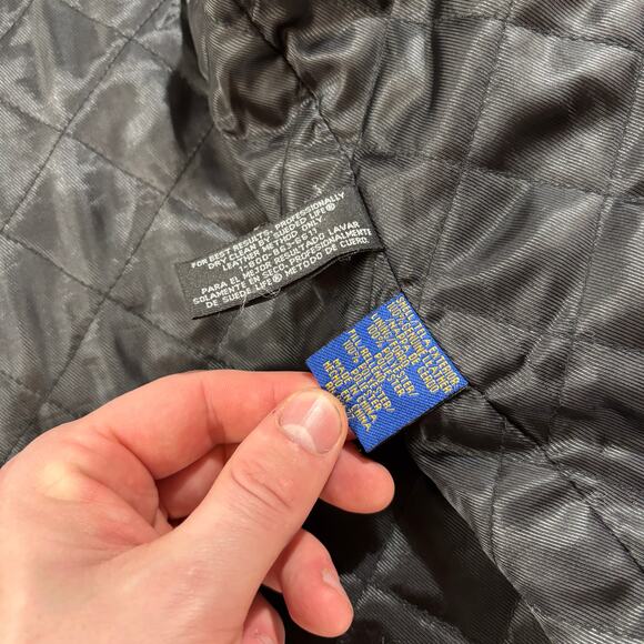 Airborne Leathers Men's Racing Motorcycle Black Bomber Jacket Sz XL - Picture 8 of 11